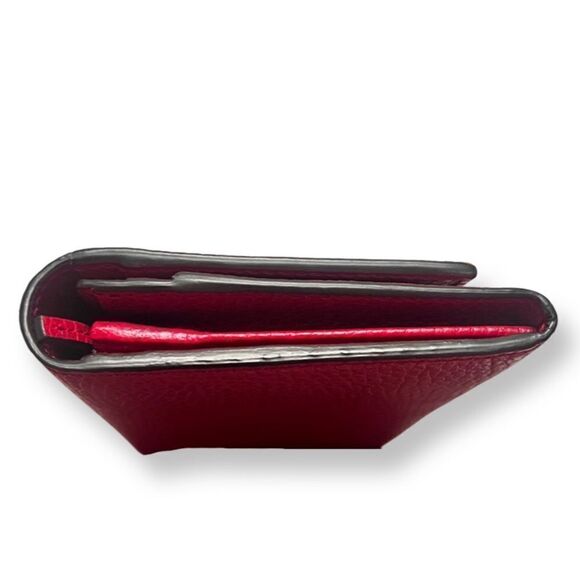 NEW Gucci Red Interlocking GG Pebbled Leather Long Continental Wallet - Picture 11 of 15